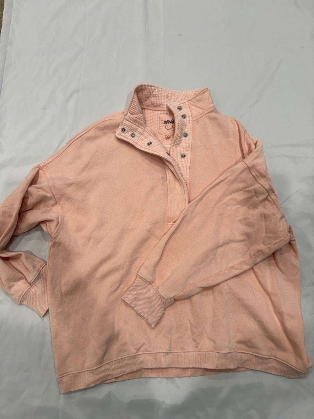 aerie Peach Snap-Button Pullover Sweater—XL - Picture 11 of 11